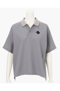 【26SS】【レディース】 WOMEN’S LINE POLO / カノコ生地 ラインロゴテープ リラックスフィット ポロシャツ (グレー)