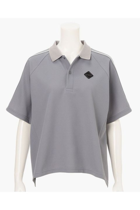 【26SS】【レディース】 WOMEN’S LINE POLO / カノコ生地 ラインロゴテープ リラックスフィット ポロシャツ (グレー)