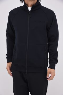 【25AW】 MEN'S 3D LOGO BLOUSON / 3Dロゴ ストレッチジャージ ジップアップブルゾン (ブラック)