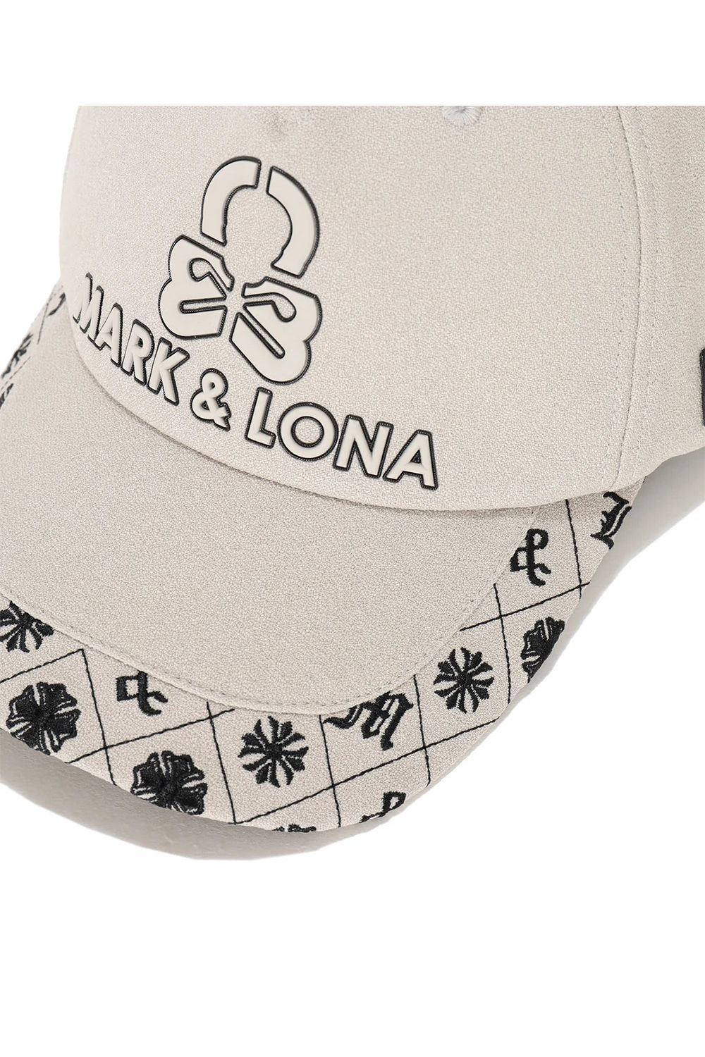 【26AW】 OBLIVION JACQUARD CAP / 3Dブランドロゴ モノグラムパターン刺繍 ベースボールキャップ (シルバーグレー)