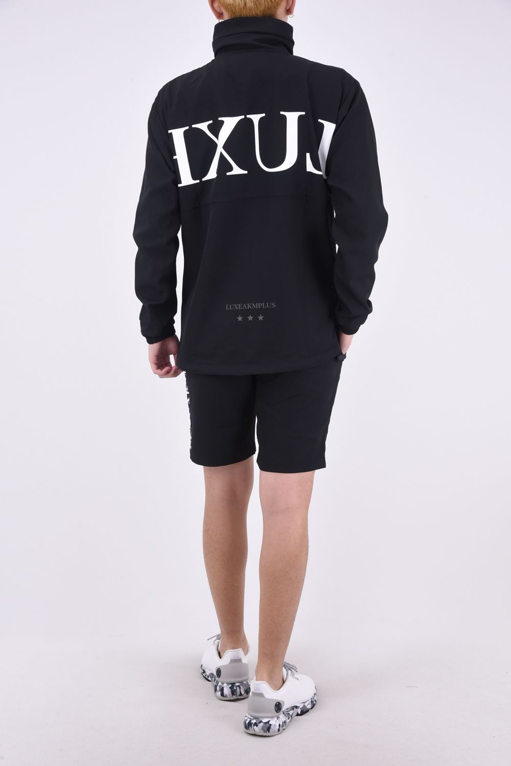 BASIC LOGO SHORT PANTS / ベーシック ロゴ ストレッチ ショートパンツ (ブラック)