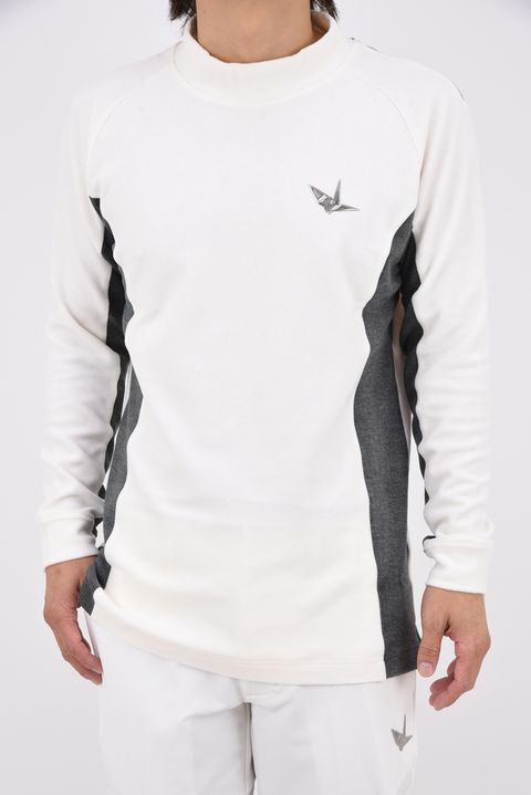 【26AW】 Side Panel Mock NeckLong Sleeve / サイド パネル モックネック (ホワイト)