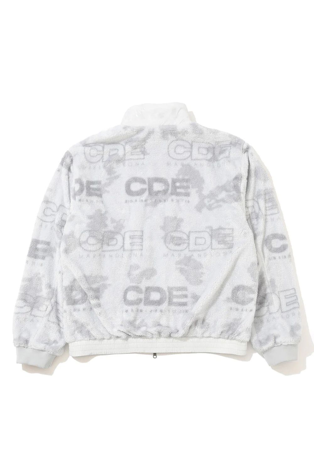 【2025AW】【CDEシリーズ】 DSBJ / ナイロンタフタ ボアジャカード リバーシブル ジップブルゾン (ライトグレー)