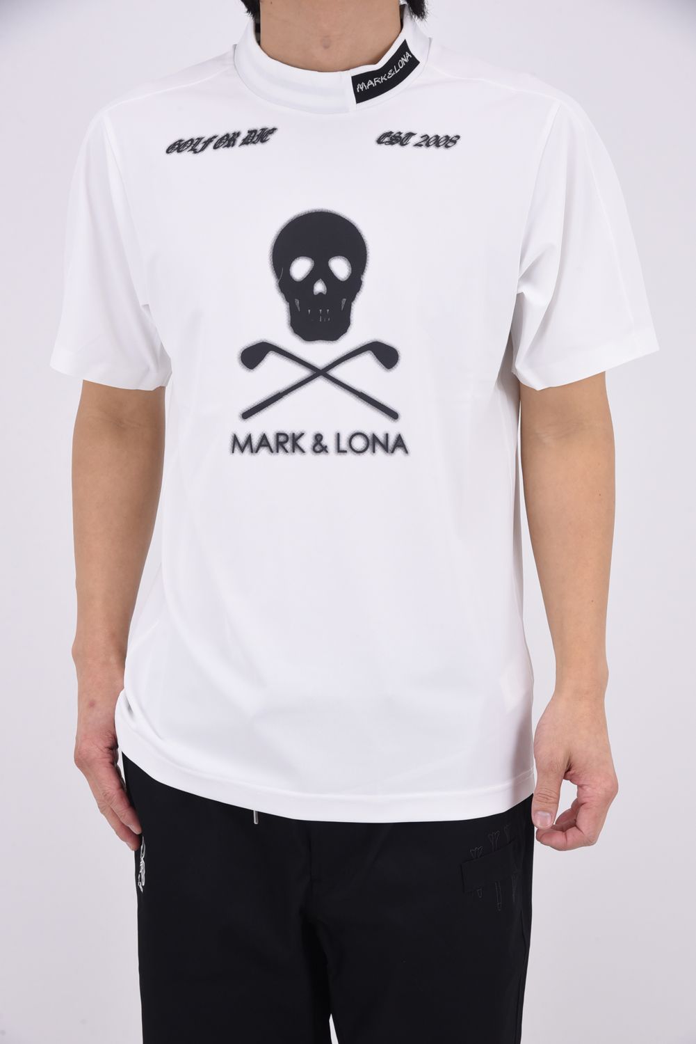 【26SS】 ICON SKULL STRETCH NYLON PIQUÉ MOCK / ナイロンカノコ アイアンスカルプリント モックネックTシャツ (ホワイト)
