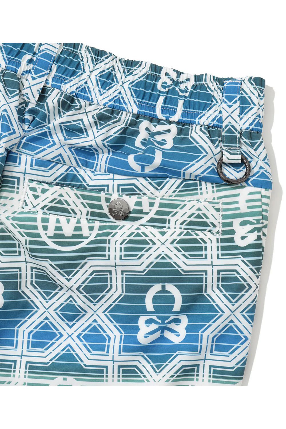 【26SS】 DOMINANT FLEX SHORTS / ジオメトリックパターン総柄 ドライタッチ ショートパンツ (ブルー)