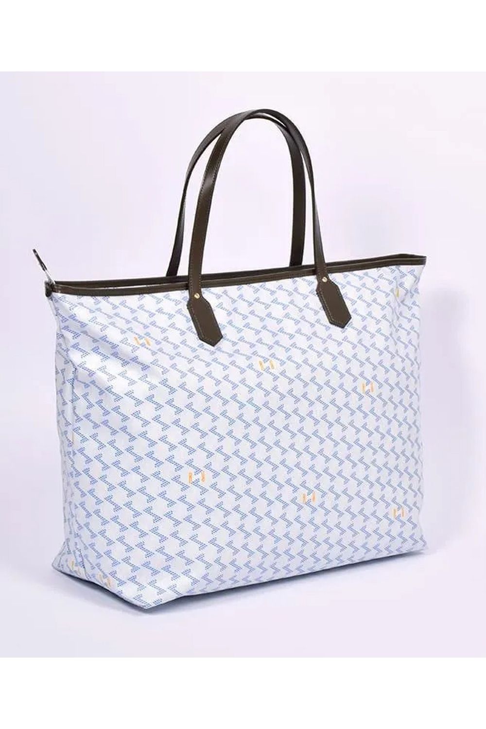 LANIUS WIDE (ラニウス ワイド) / ブランドオリジナルテキスタイル ワイドトートバッグ (アクア)*