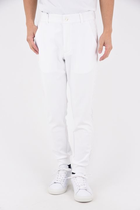 【26SS】 GM SIDE LINE RIB PANTS / モノトーンシリーズ サイドライン リブパンツ (ホワイト)*