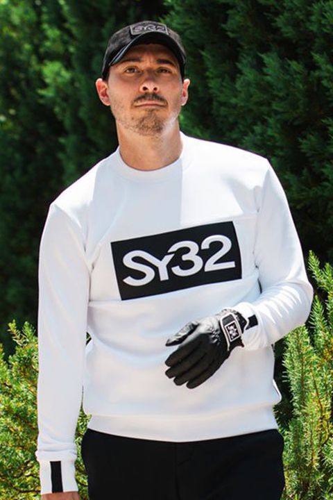 DOUBLE FACE CARDBOARD SWEAT / エンボスロゴ ストレッチダンボール プルオーバースウェット (ホワイト)*