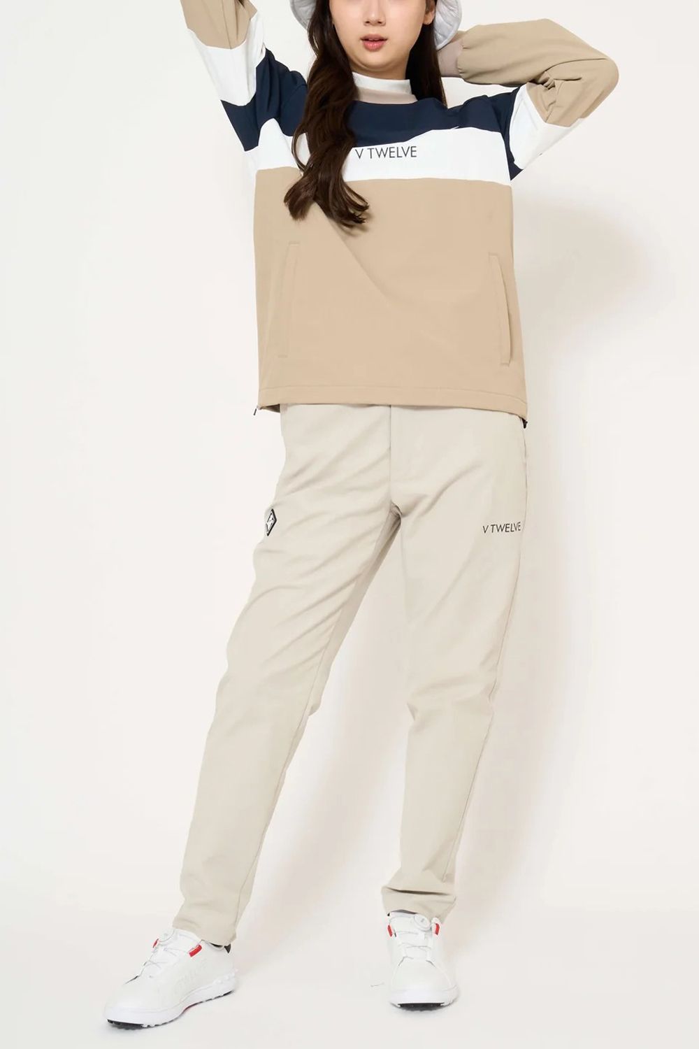 【26AW】【レディース】 WB SWITCH JKT / ツートーン ブランドロゴ ナイロンジャケット (ネイビー)