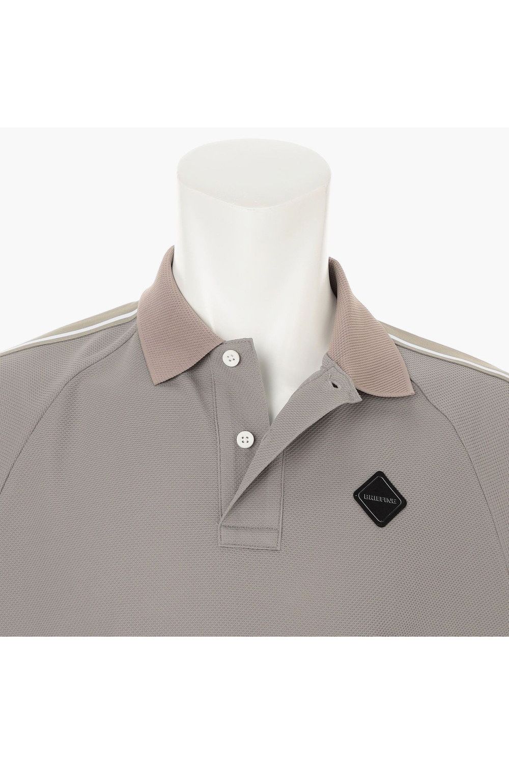 【26SS】 MEN'S LINE POLO RF / カノコ生地 ラインロゴテープ リラックスフィット ポロシャツ (ライトブラウン)