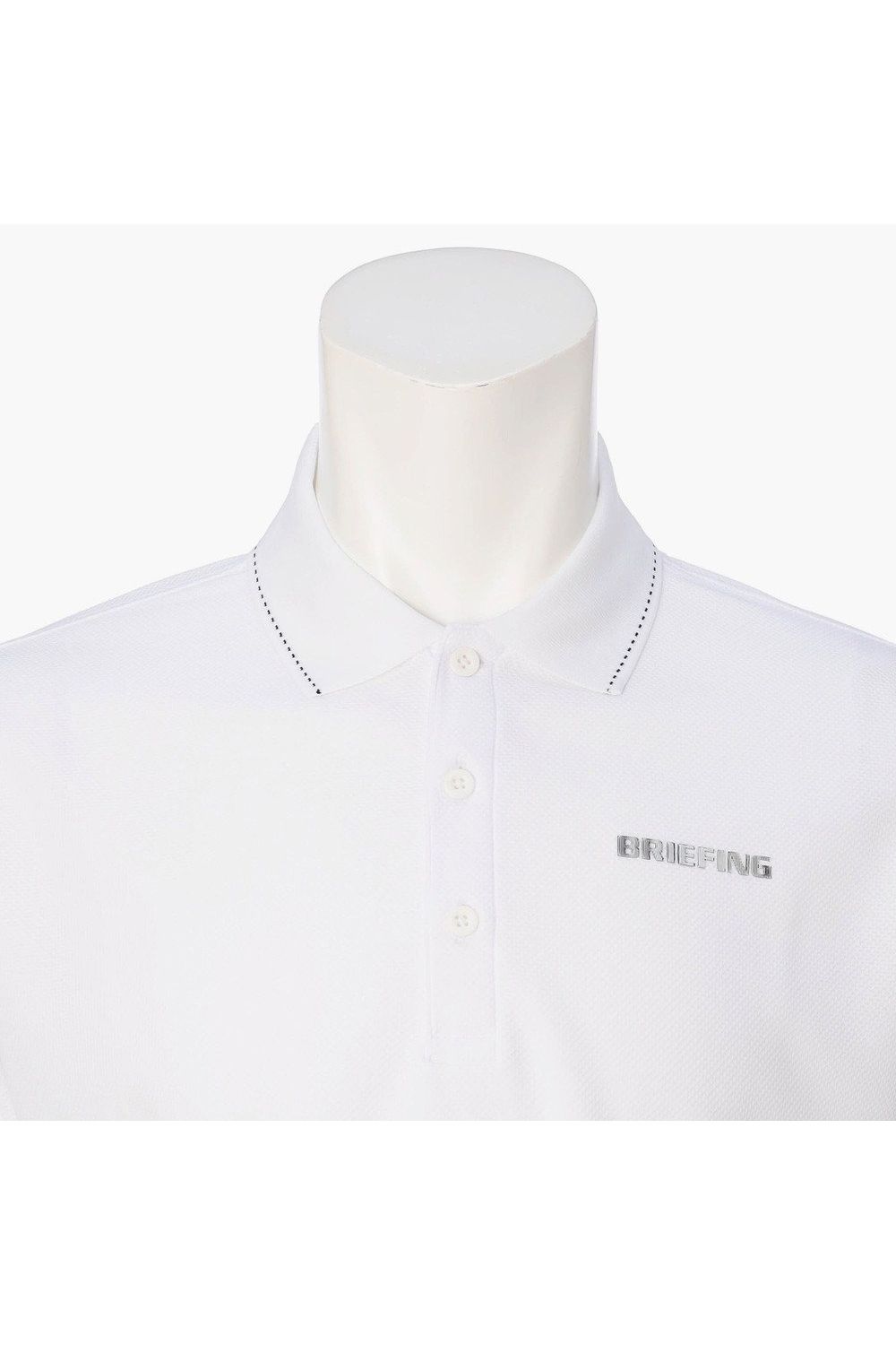 【26AW】 MEN’S BASIC LS POLO / ベーシック ブランドロゴ 長袖ポロシャツ (ホワイト)