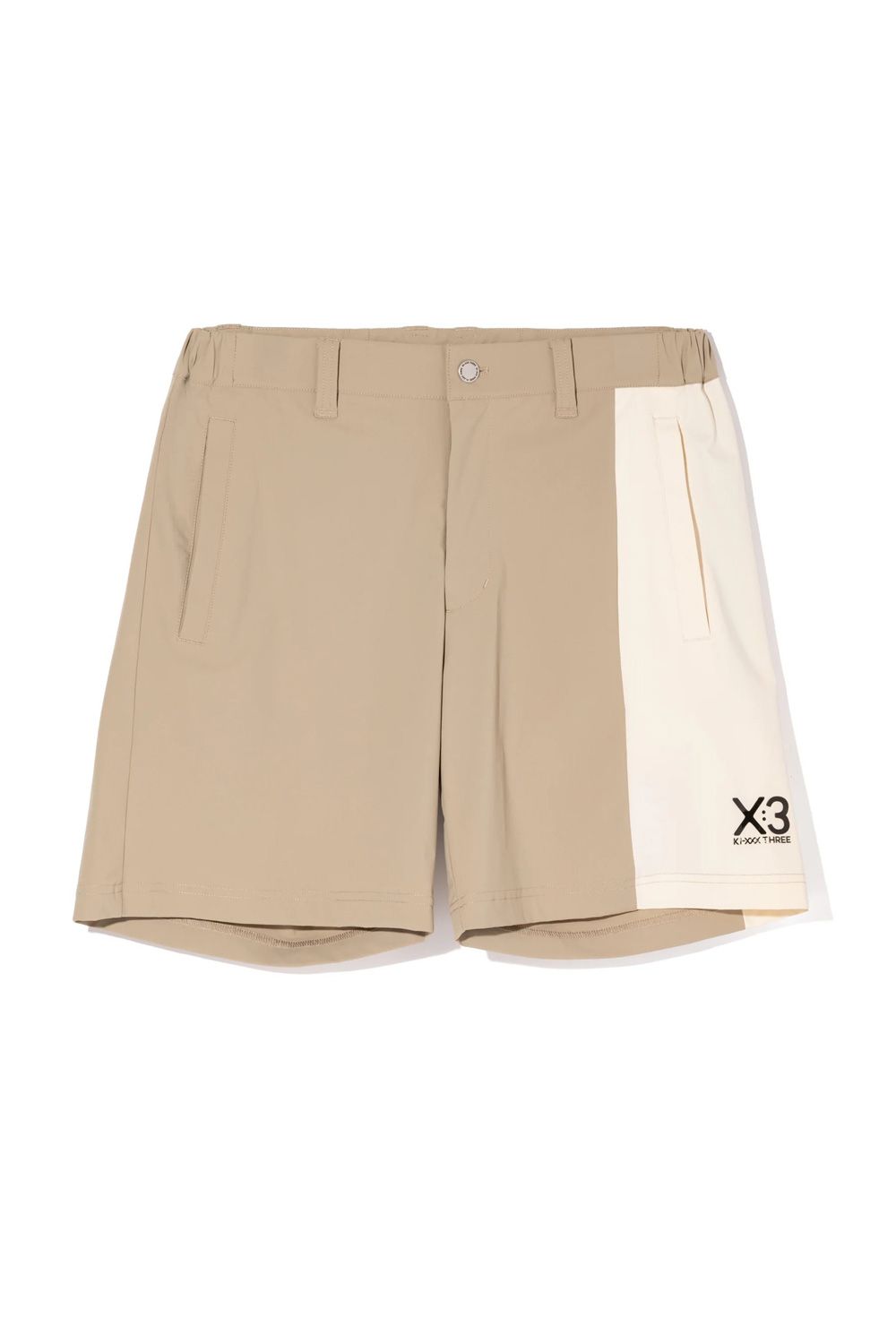 【26SS】 VERTICAL BICOLOR SHORTS / バイカラー ショートパンツ (ベージュ)