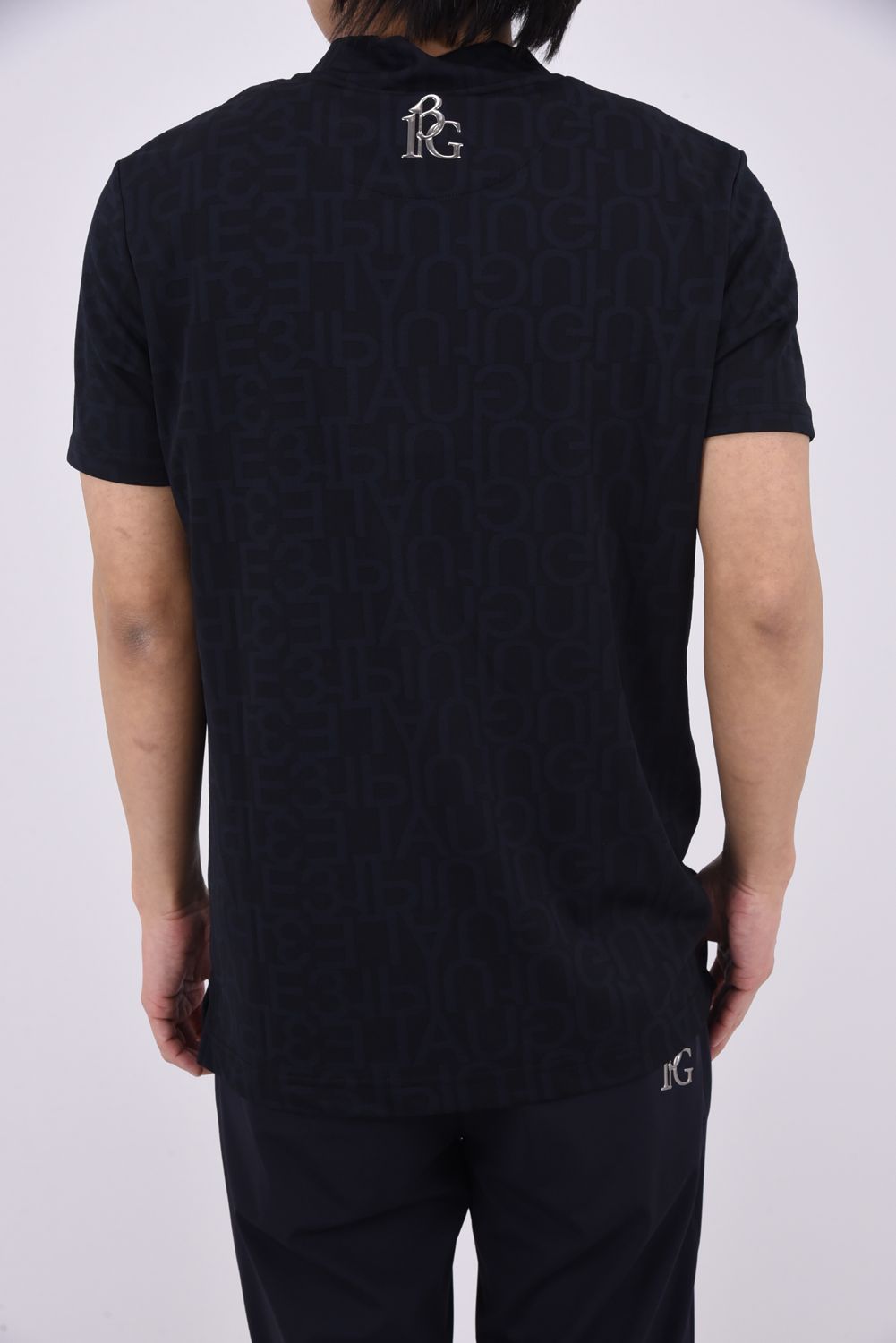 【26SS】 JACQUARD MOCK NECK  / ジャガード モックネック (ブラック)