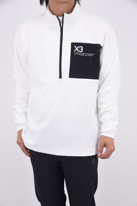 【25AW】 HALF ZIP POCKET HIGH NECK / ハーフジップ ポケット ハイネック (ホワイト)