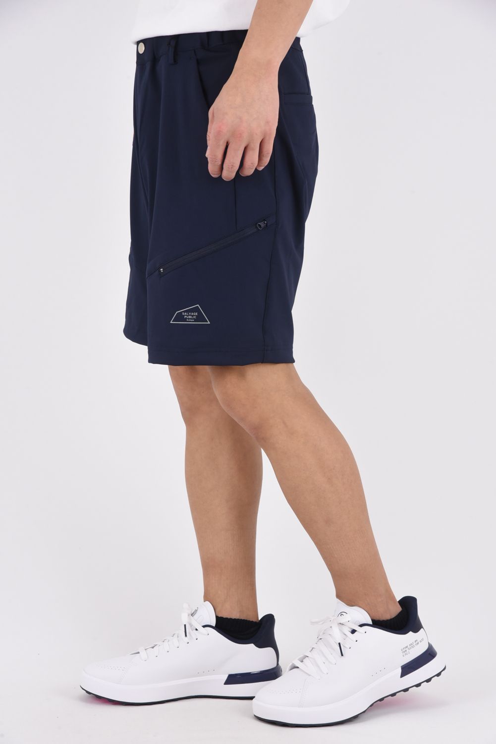 【26SS】 Alohea Trubeaute Tech Shorts / トリコットメッシュ ZIPポケット ショートパンツ (ネイビー)