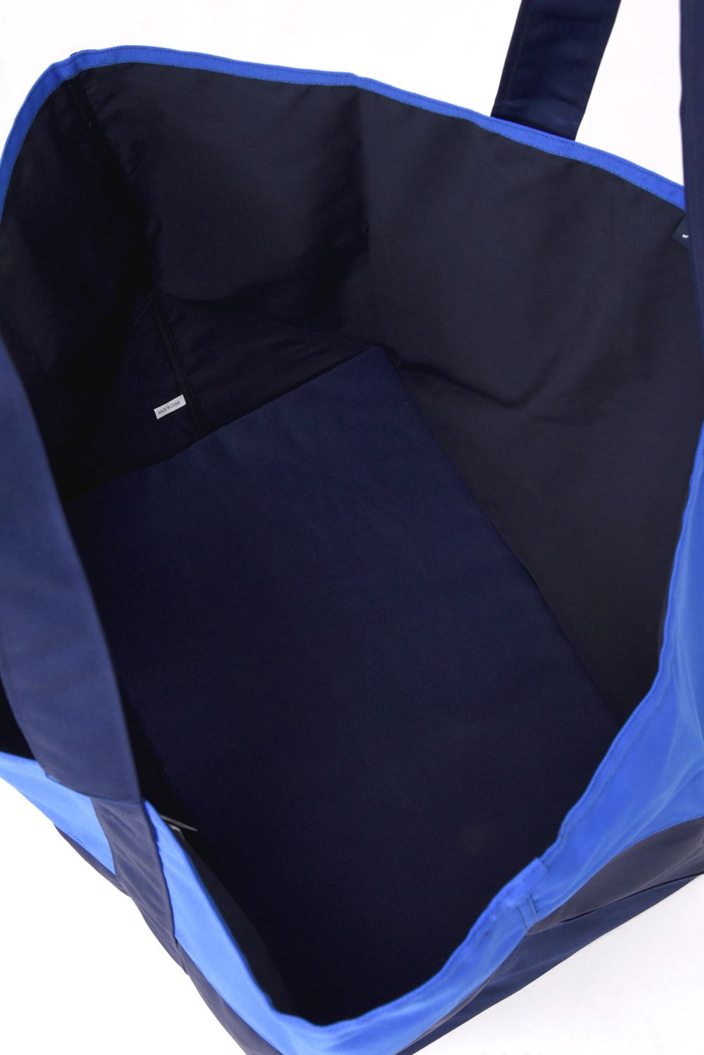 WATER REPELLENT BIG TOTE BAG / 撥水素材 ツートーン BIGトートバッグ (ブルー)