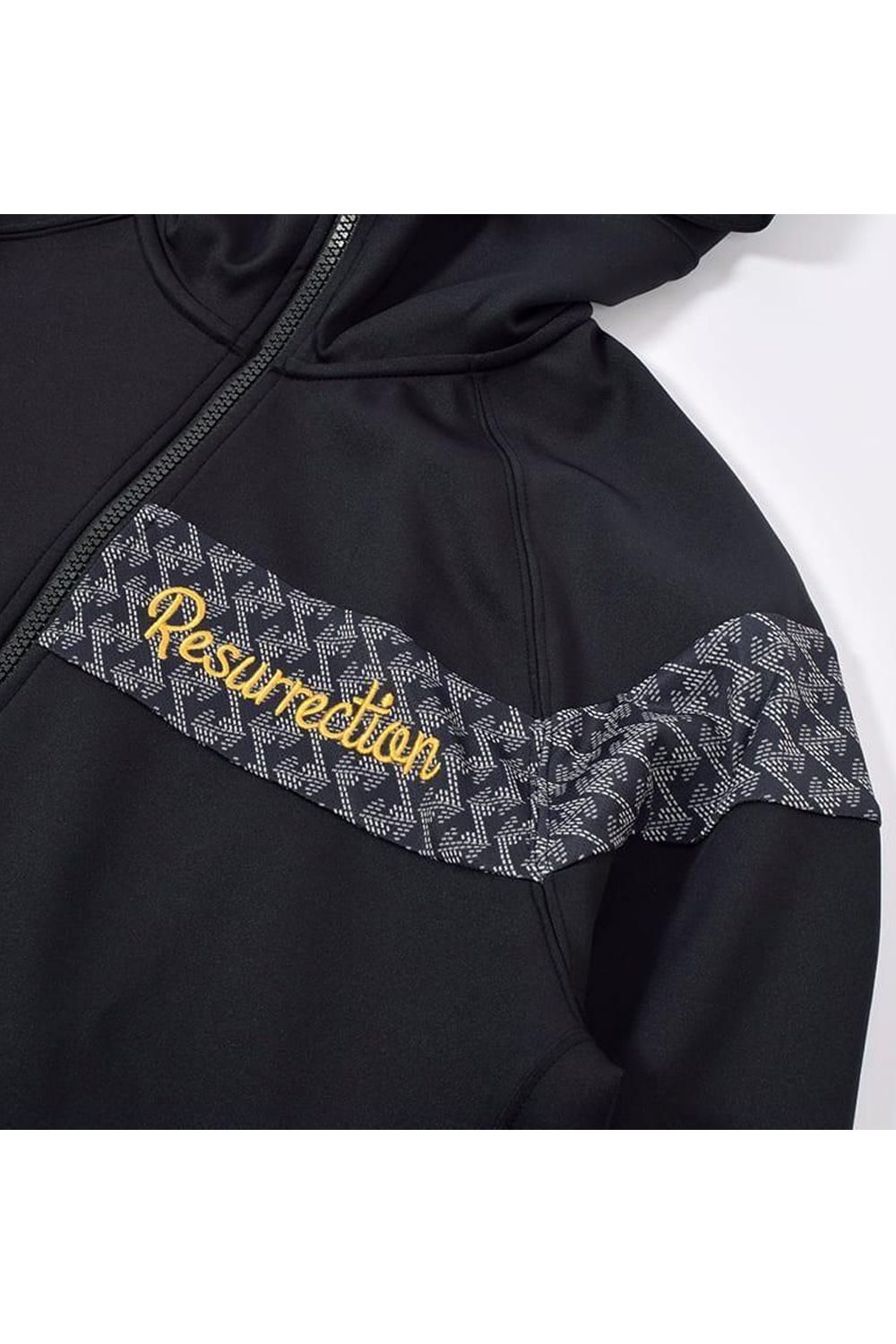 【26SS】 GM ACCENT LINE ZIP UP PARKER / モノトーンシリーズ アクセントライン ジップアップパーカー (ブラック)*