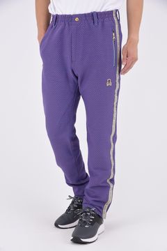 GARDA JERSEY PANTS / イントレチャートパターン ハイストレッチ ジャージーパンツ (ブルー)