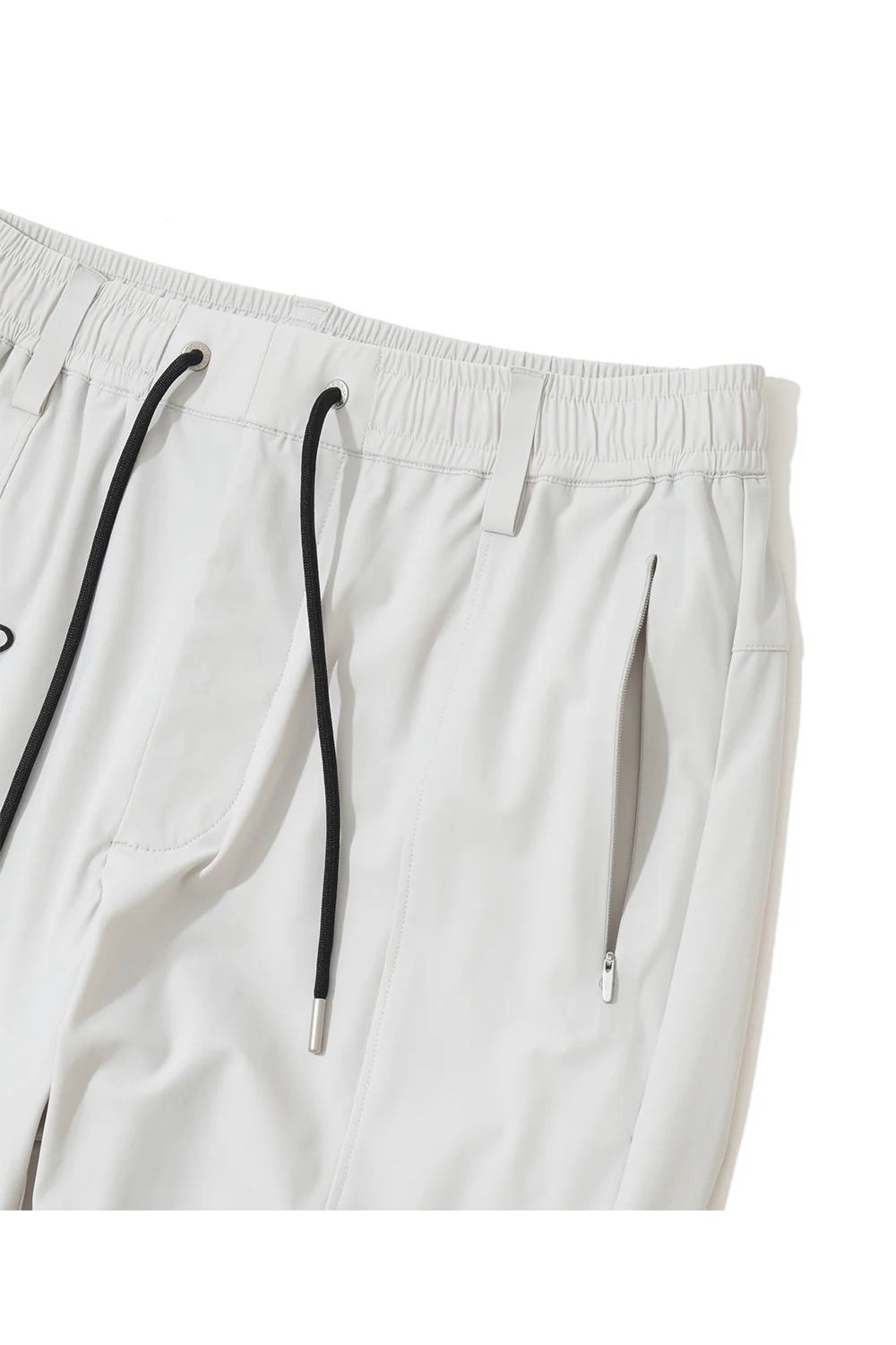 【26SS】【CODE COLLECTION】 THPT / ストレッチナイロンタフタ ジャカードテープ テーパードパンツ (ライトグレー)