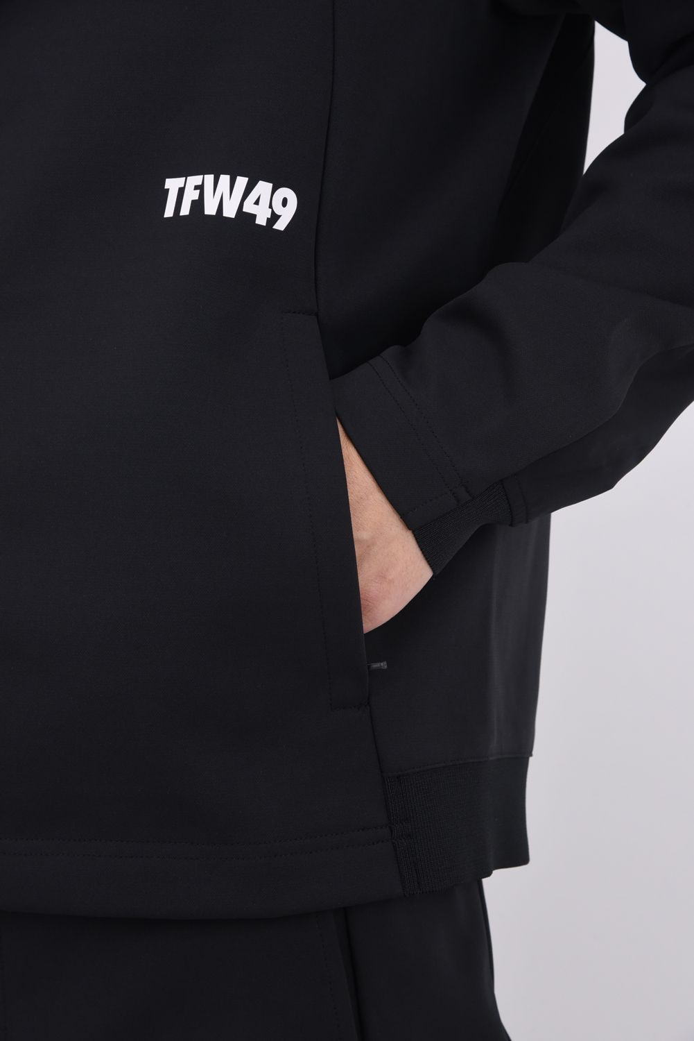 【25AW】 MULTI PURPOSE BLOUSON / ダンボール素材 異素材切り替え トラックジャケット (ブラック/ブラック)