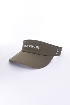 VISOR / ツバ裏ロゴ サンバイザー カーキ