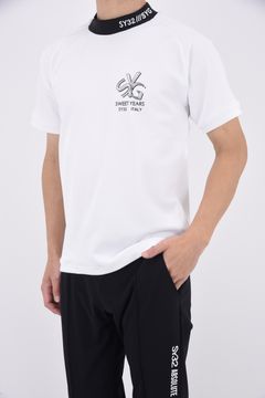 NEO-PRO POPCORN KNIT MOCK / ブランドロゴ モックネック ポップコーンニット (ホワイト)