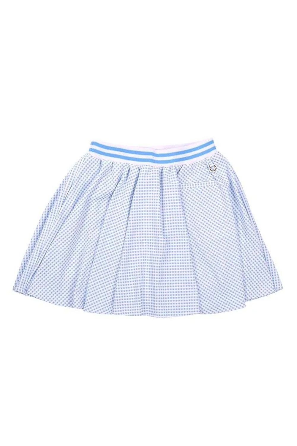 【26SS】【レディース】 GINGHAM CHECK FLARE SKIRT / ギンガムチェック フレアスカート (サックス)*