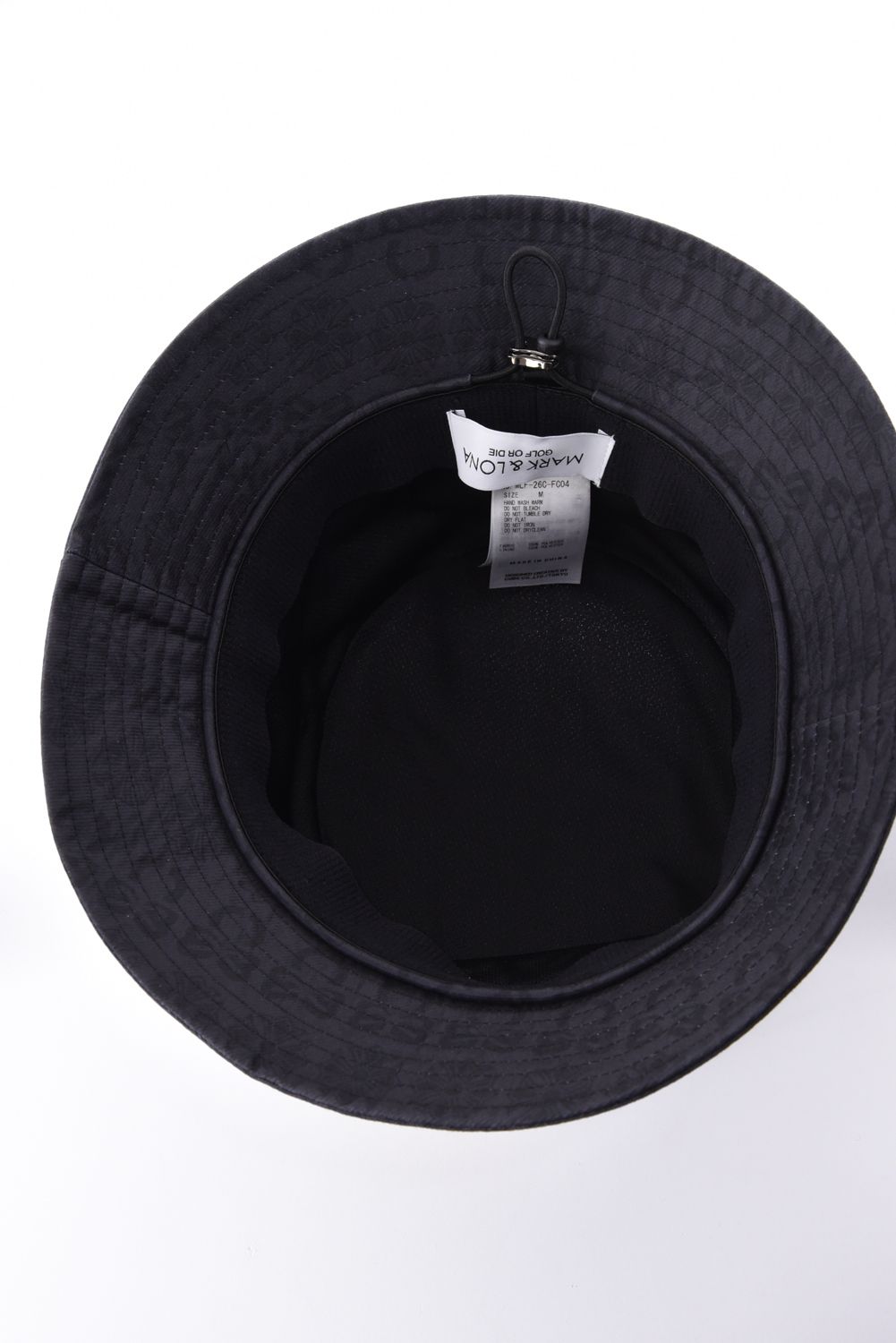 【26AW】 FRACTUR MONOGRAM BUCKET HAT / ブラックレターフォントロゴ エレメントスカル総柄 バケットハット (ブラック)