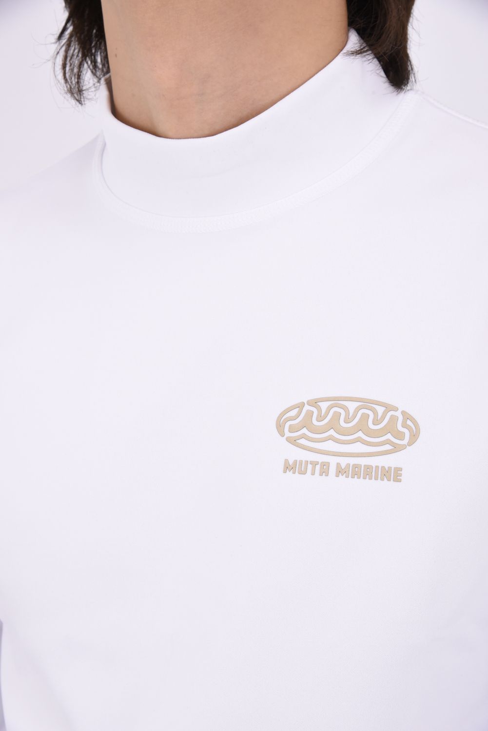 【26AW】 THERMOSOLAR MOCK NECK / ダンボールニット 発熱効果素材 長袖モックネックTシャツ (ホワイト)