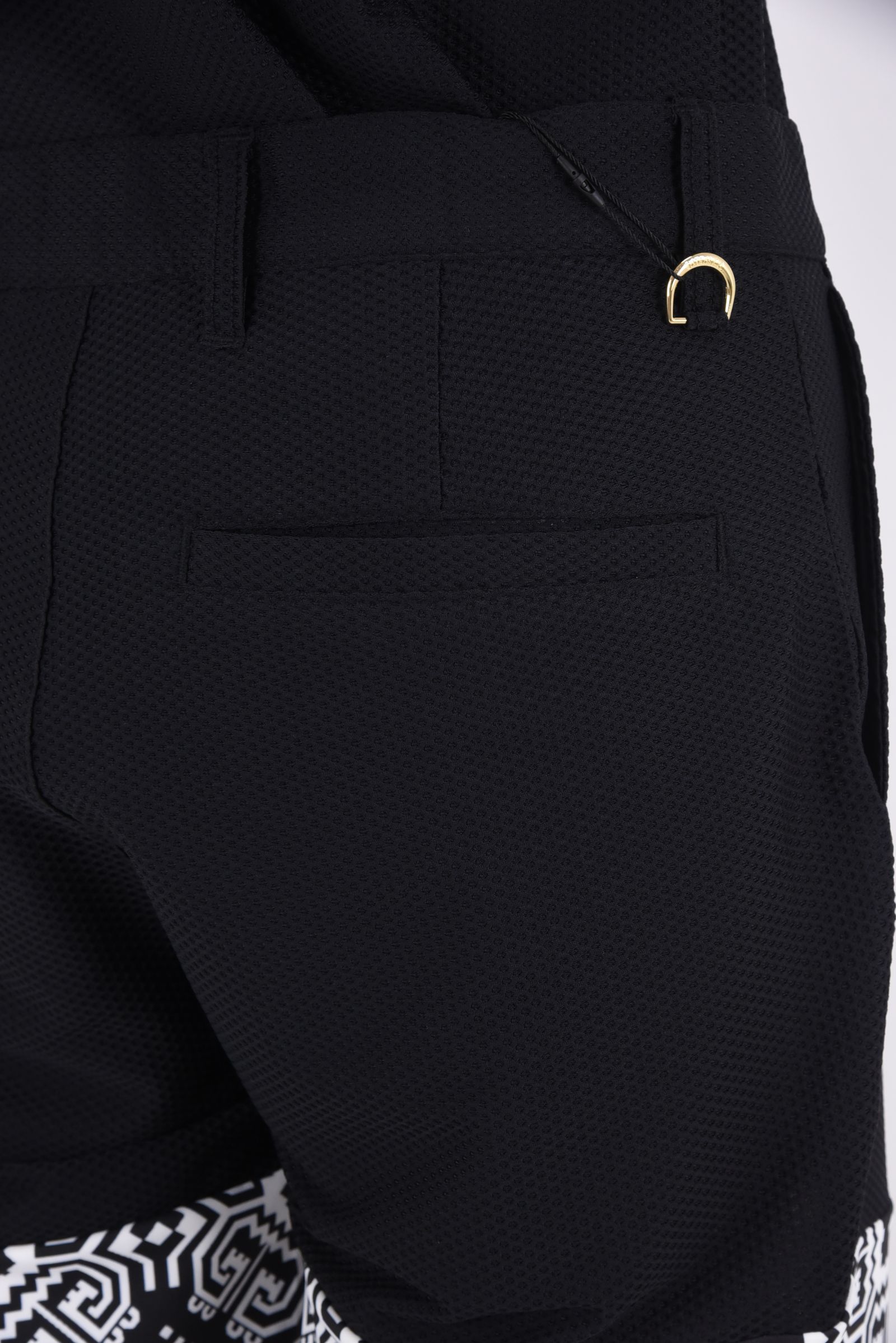 【26SS】 BAN COMFO SHORTS / ワッフル生地 バンダナ柄 ショートパンツ (ブラック)