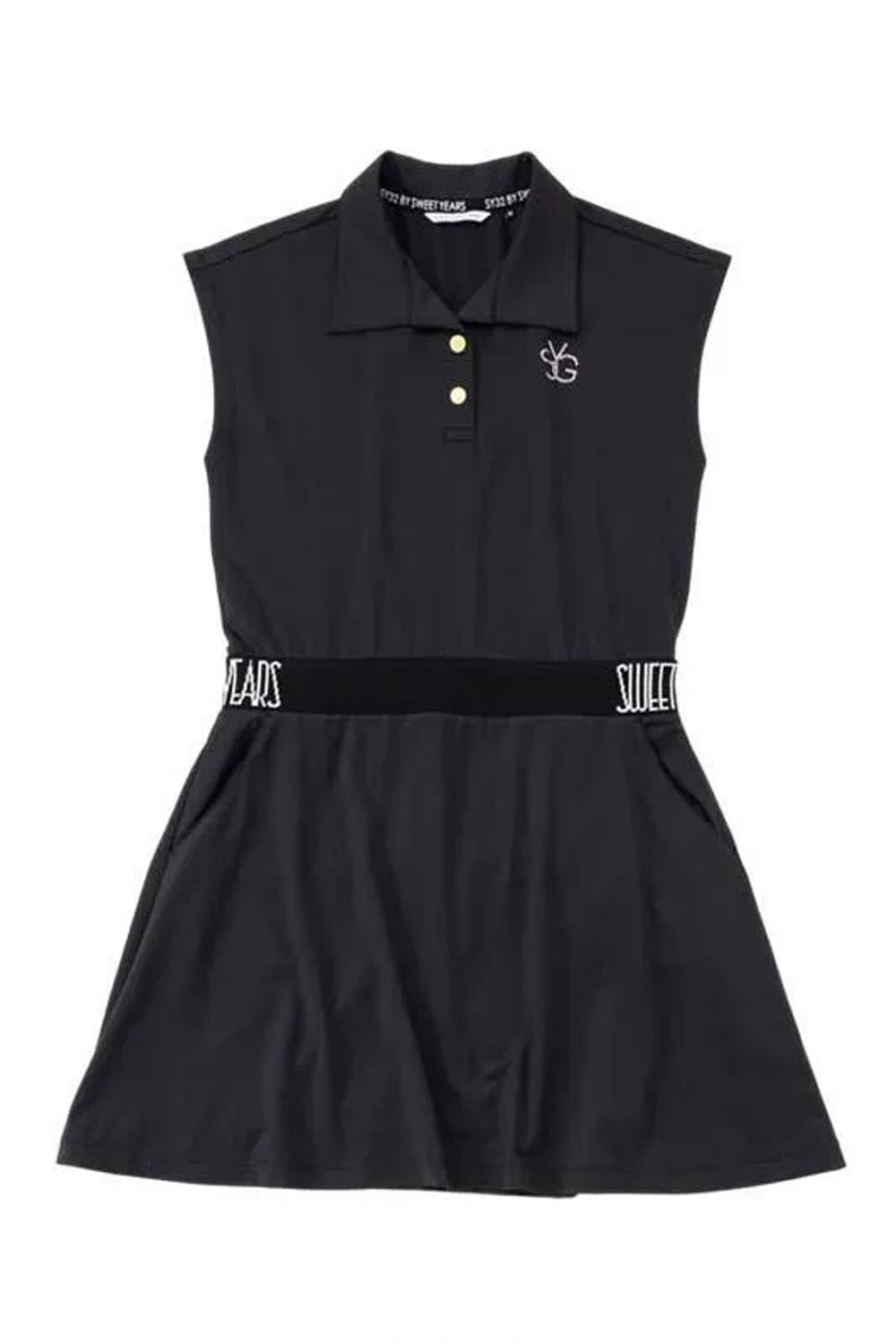 【26SS】【レディース】 WAIST LOGO ONE PIECE / ウエストロゴ ワンピース (ブラック)*