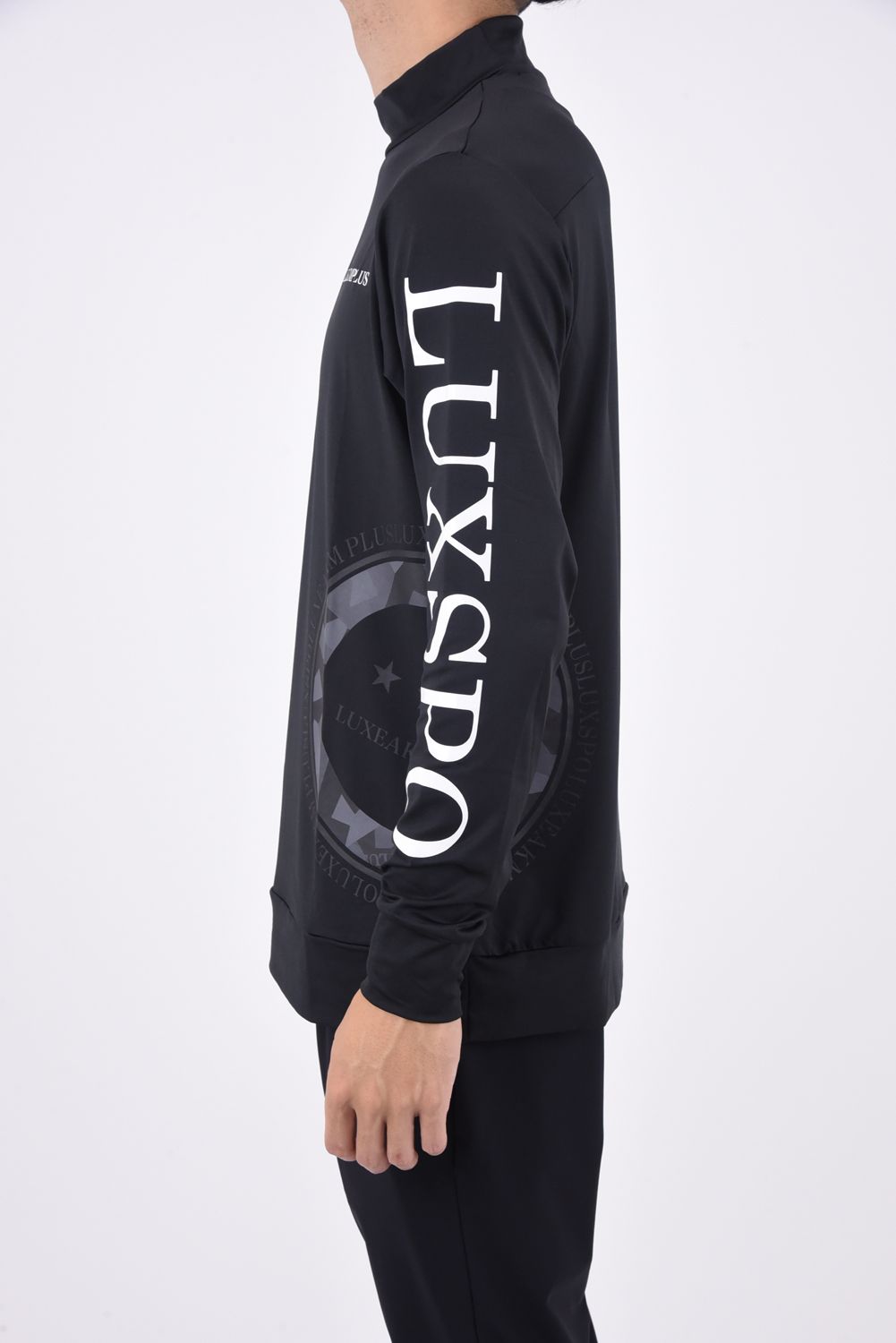 CIRCLE LOGO INNER / サークルロゴ モックネックTシャツ (ブラック)