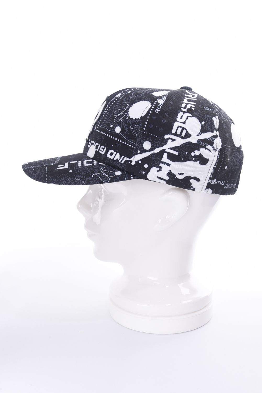 BANDANA CAP / バンダナ柄 ルチャワッペン キャップ (ブラック)