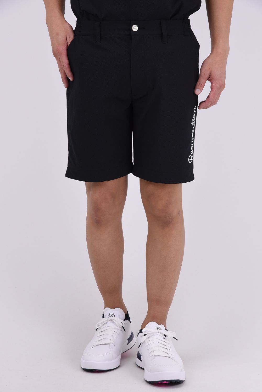 【26AW】 MENS DETACHABLE PANTS / ワッフル生地 ヘムデタッチャブル 2WAYパンツ (ブラック)*