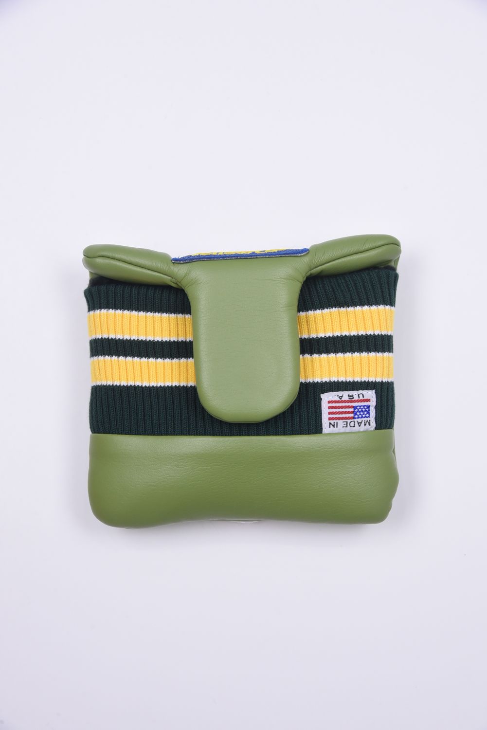 U-LEATHER MALLET PUTTER COVER / シンセティックレザー ワッペン マレット型 パターカバー (エンシニータスグラス)