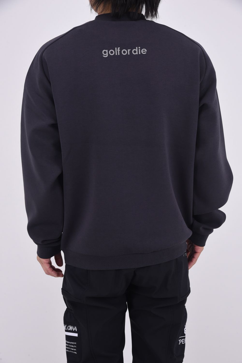 【2025AW】 EVER PERFORMANCE PULLOVER / ダンボールニット 裏起毛 リフレクタープリント クルーネックプルオーバー (チャコール)