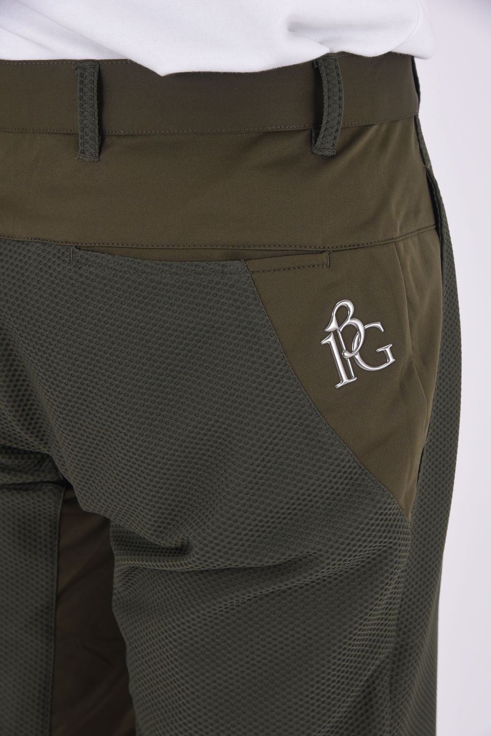 【25SS】 113 GOLF MESH SHORTS / ROICA素材 メッシュ ショートパンツ (カーキ)