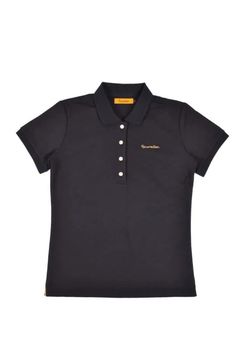 【26AW】【レディース】 GM JACQUARD POLO / オリジナルテキスタイルジャガード ポロシャツ (ブラック)*