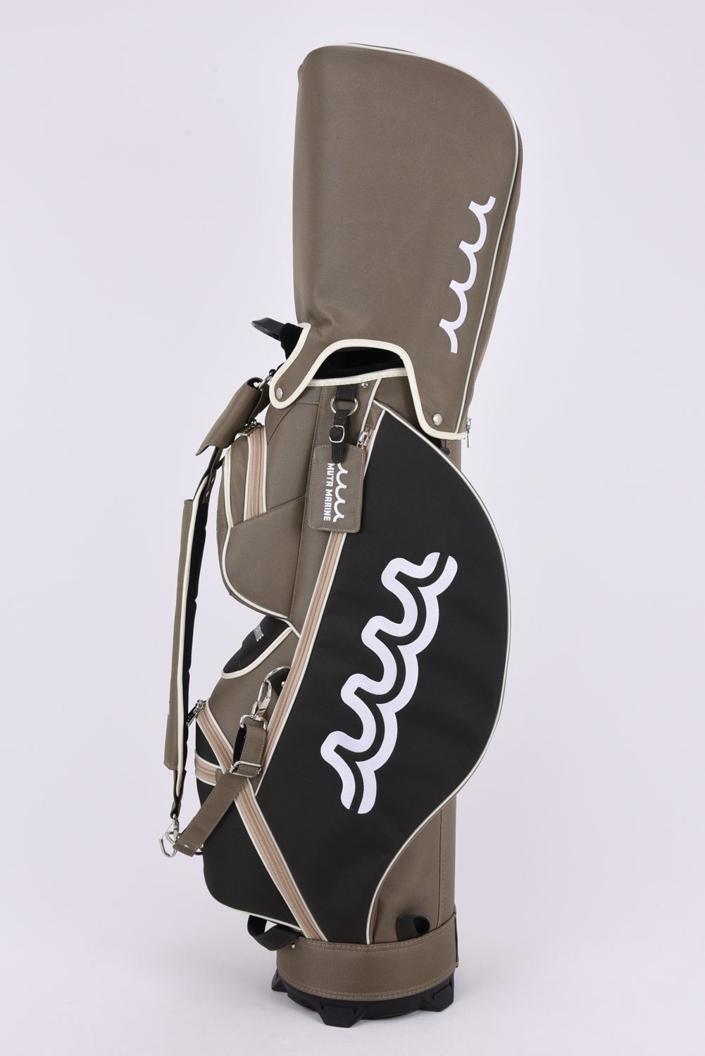 【26AW】 DUAL MAG PRO POLY COMBO CADDY BAG & HEAD COVER / ナイロン バイカラー カートタイプ キャディバッグ&ヘッドカバーセット (カーキ)