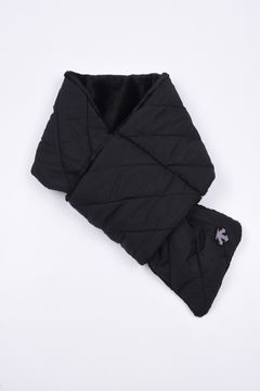 【レディース】 キルティング コンパクトマフラー (ブラック)