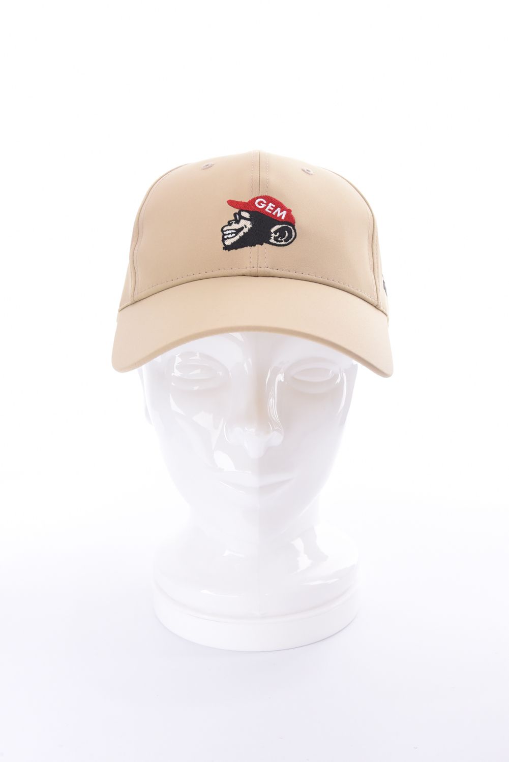 【26SS】 CAP / モンキー刺繍ワッペン ベースボールキャップ (ベージュ)