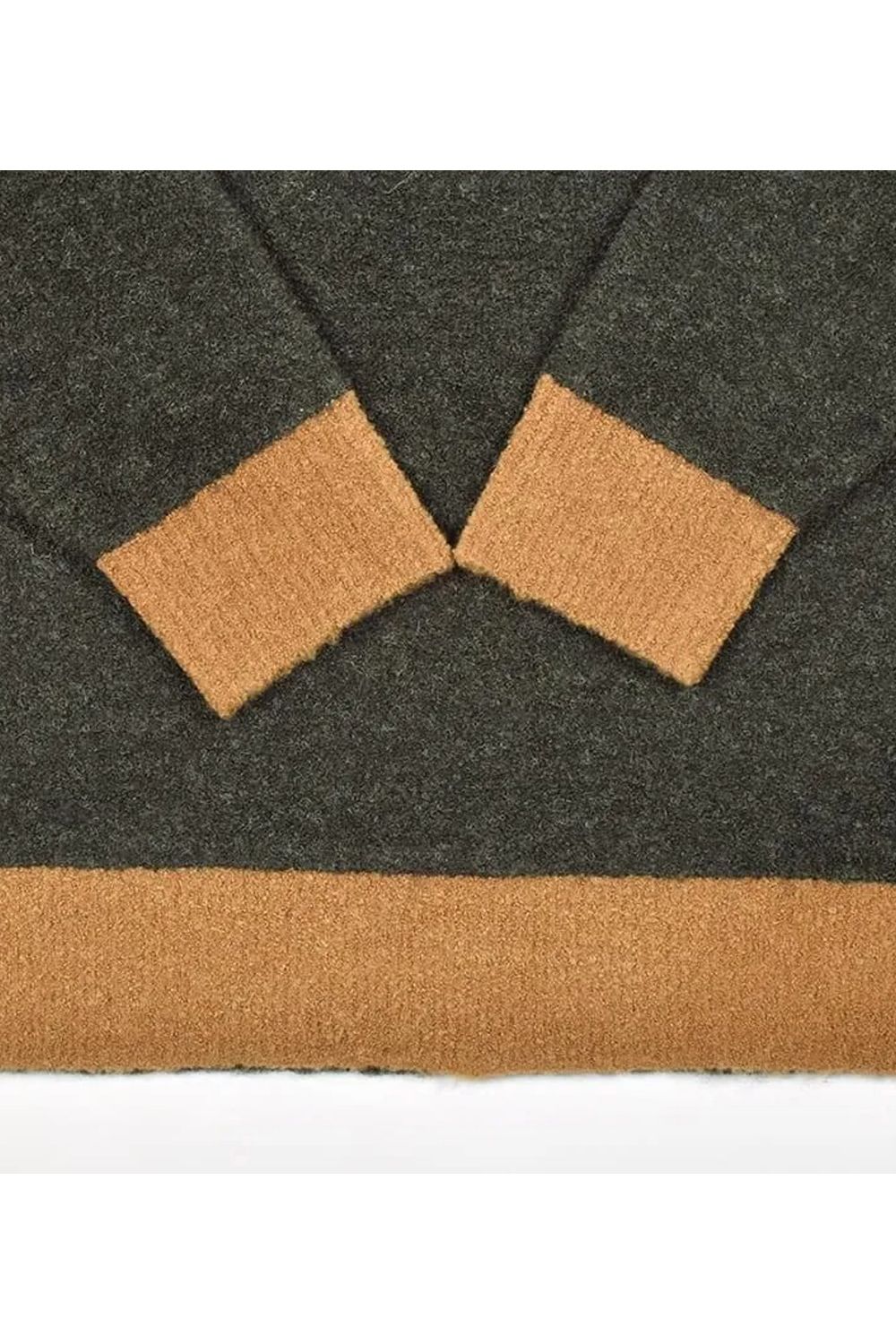 【26AW】 ACCENT BOUCLE KNIT / アクセントリブ ブークレニット (カーキ)*
