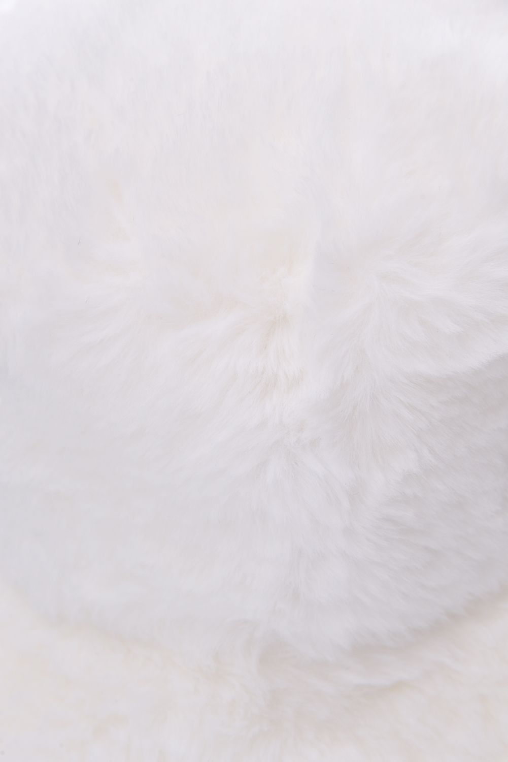 FUR BUCKET HAT / ブランド オリジナルテキスタイル ファーバケットハット（ホワイト）