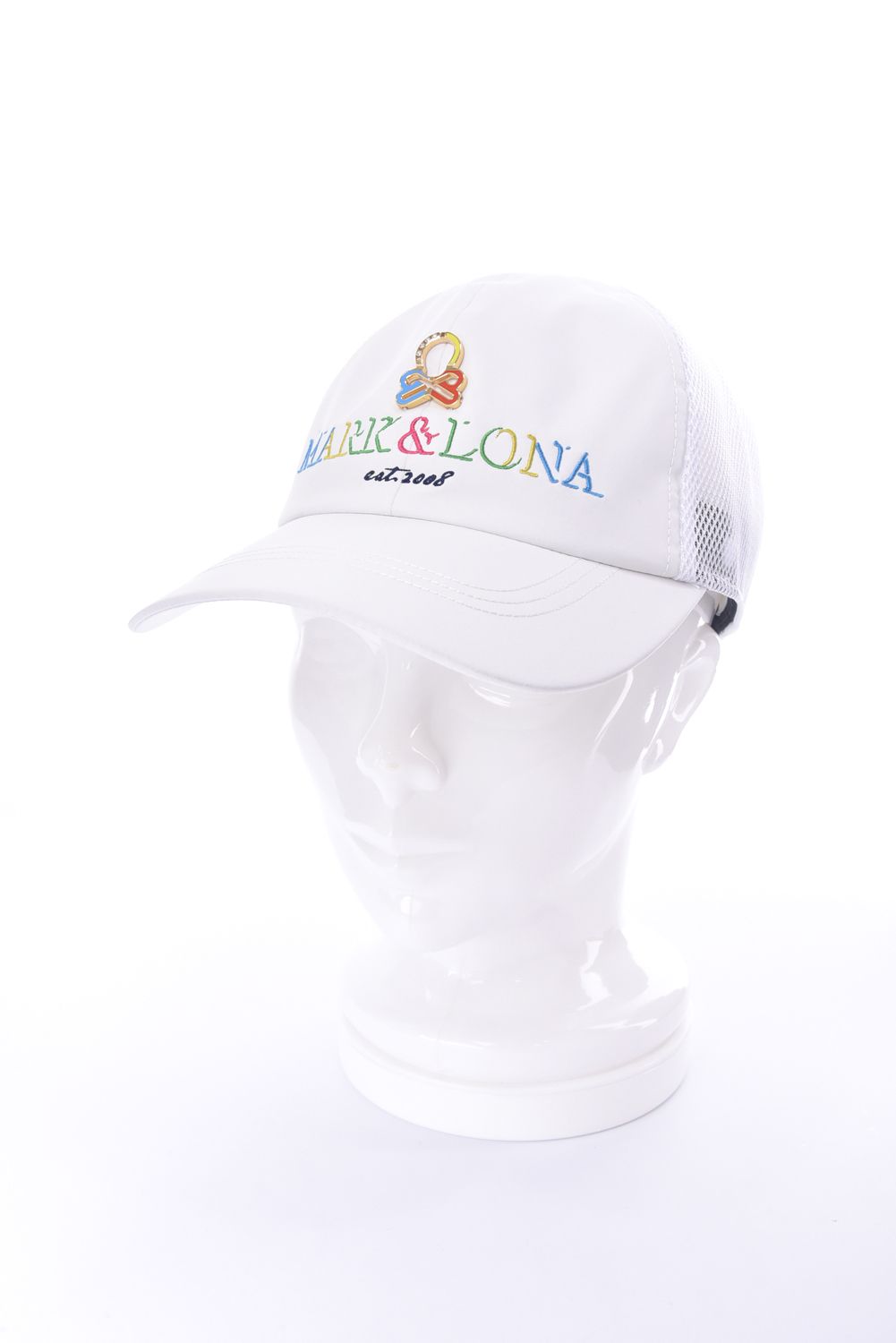 【26SS】 CHOROMA ICON SUN SHIELD CAP / マルチカラー刺繍 サンシールド付き メッシュキャップ (ホワイト)