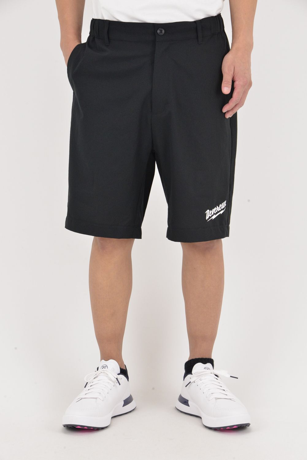 【26SS】 DVG LOGO HALF PANTS / ブランドロゴ イージーケア ショートパンツ (ブラック)