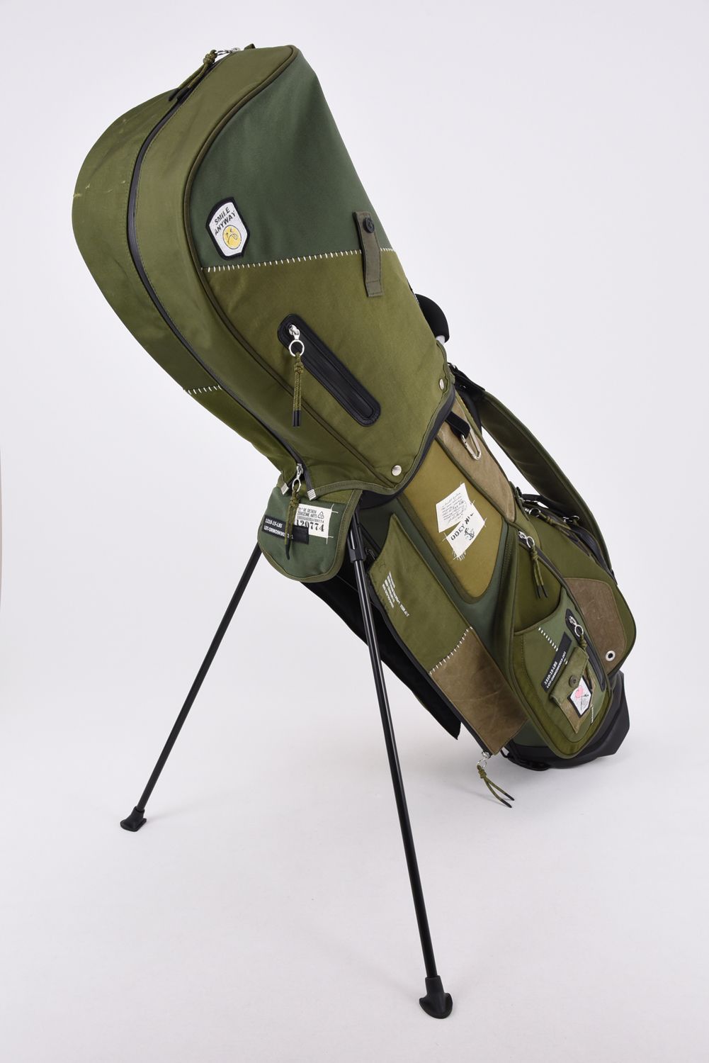 【2026 MILITARY SERIES】 ZZ26-CB02 / コーデュラナイロン・コットン スタンドタイプ キャディバッグ (カーキ)