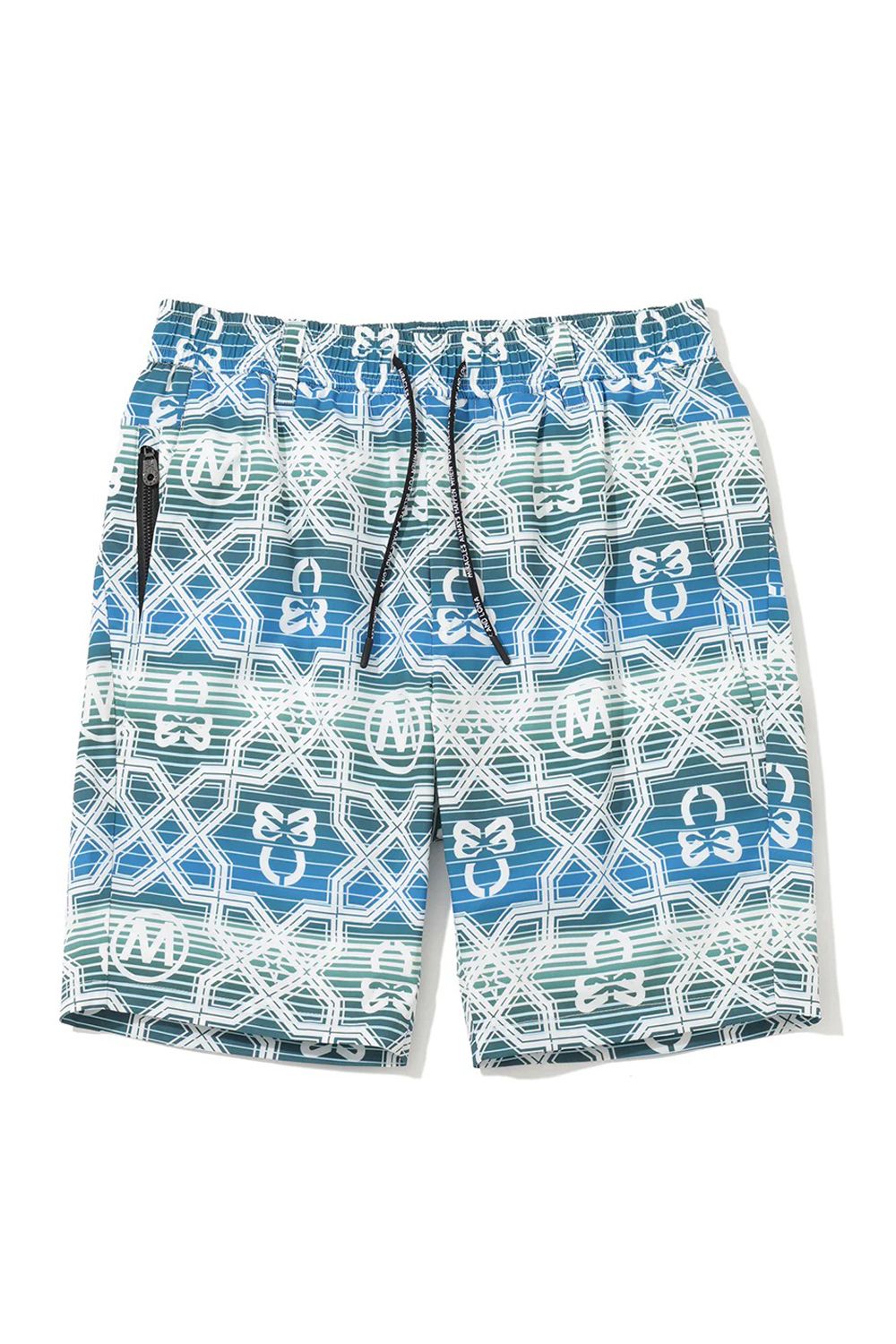 【26SS】 DOMINANT FLEX SHORTS / ジオメトリックパターン総柄 ドライタッチ ショートパンツ (ブルー)