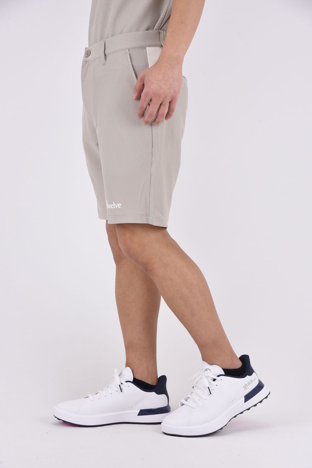 【26SS】 AIRY AWA SHORTS / ワッフル生地 ブランドロゴ ショートパンツ (ベージュ)