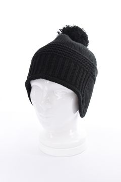 【26AW】 EAR WARMER KNIT CAP / イヤーウォーマー ニットキャップ  (ブラック)