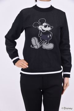 V12 - 【レディース】 MICKEY KNIT / ミッキーマウス ニット ブラック 
